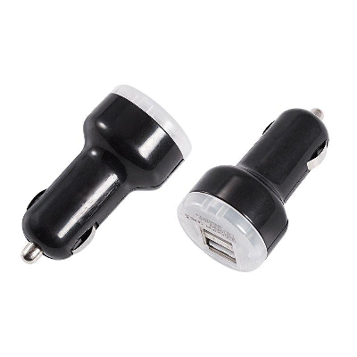 Автозарядка в прикуриватель 2хUSB с индикацией (АЗУ) (1000+2100 mA) черн. Rexant 18-1190