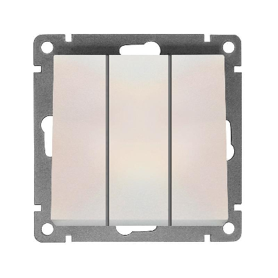 Выключатель 3-кл. СП Афина 10А IP20 механизм жемчуж. Universal A0043-OBr