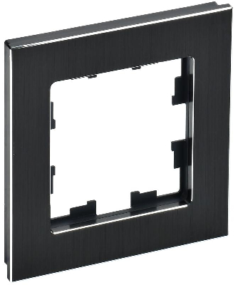 Рамка 1-м BRITE РУ-1-1-БрЧ металл черн. IEK BR-M12-M-K02