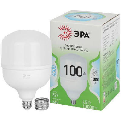 Лампа светодиодная GREEN LINE POWER T140-100W-840-E27/E40 GL 100Вт колокол 4000К яркий свет бел. E27/E40 Эра Б0067037