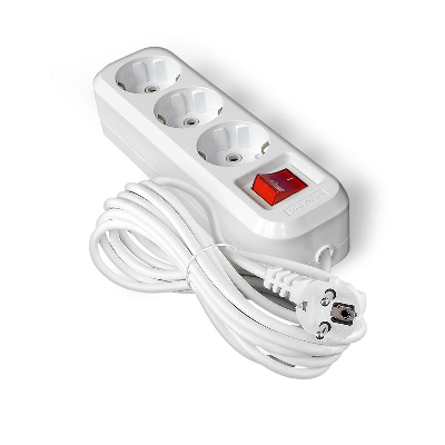 Удлинитель 3х7м с заземл. IP20 S-303А ПВС 3х1.5 с выкл. Universal 1728