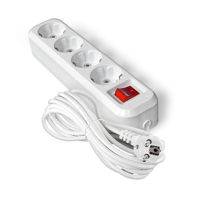 Удлинитель 4х7м с заземл. IP20 S-304А ПВС 3х1.5 с выкл. Universal 1736