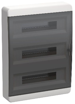 Корпус ЩРН-П-54 TEKFOR IP41 черн. прозр. дверь пластик. IEK TF5-KP12-N-54-41-K01-K03