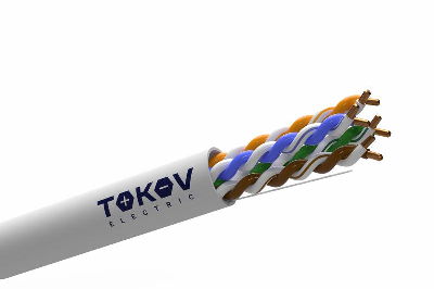 Кабель витая пара F/UTP 4х2х24AWG(0.52мм) кат.5E PVC indoor Fluke tested 305м (м) PRO TOKOV ELECTRIC TKP-C06-F42-5E-RU-PVC