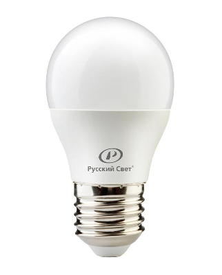 Лампа светодиодная RS LED G45 E27 8W 220-240V 8Вт шар 4000К E27 800лм 220-240В Ra90 Русский Свет 20010445125