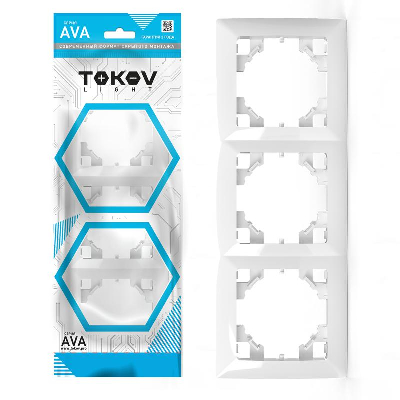 Рамка 3-м AVA бел. TOKOV ELECTRIC TKL-AV-RM3-C01