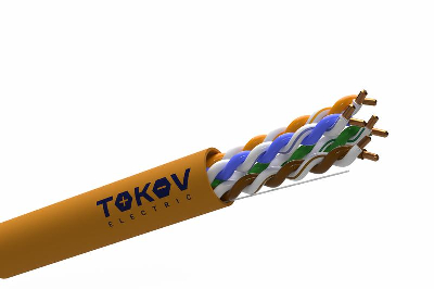 Кабель витая пара U/UTP 4х2х24AWG(0.48мм) кат.5E нг(А)-HF (LSZH) indoor Fluke tested 305м (м) TOKOV ELECTRIC TKE-C10-U/UTP-42-5E-305-LSZH