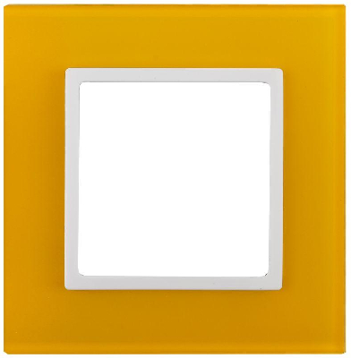 Рамка 1-м 14-5101-21 стекло Elegance желт.+бел. ЭРА Б0034476