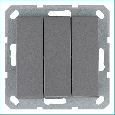 Выключатель 3-кл. 10А IP20 механизм алюм. Jasmart G3031S