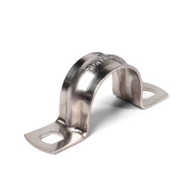 Скоба крепежная двухлапковая СМД(INOX) d25-26мм метал. (уп.20шт) Fortisflex 80137