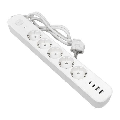 Удлинитель 5х5м IP20 2USB 2.4А+2type-C LUX 1.5кв.мм EKF UBA-LUX-505-TC