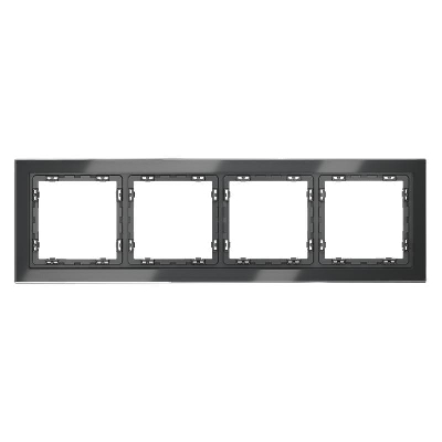 Рамка 4-м S70 стеклян. графит Voltum VLS110407