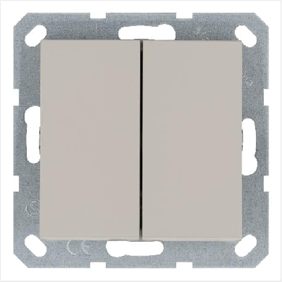 Переключатель перекрестный 2-кл. 10А IP20 механизм тауп Jasmart G3014T