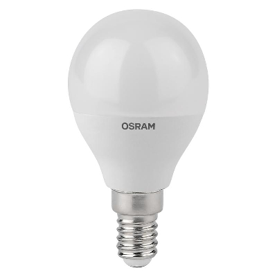 Лампа светодиодная LED Antibacterial P 7.5Вт шар матовая 2700К тепл. бел. E14 806лм 220-240В угол пучка 200град. бактерицидн. покрыт. (замена 75Вт) OSRAM 4058075561298