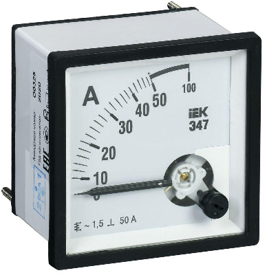 Амперметр Э47 96х96мм 50А кл. точн. 1.5 IEK IPA20-6-0050-E