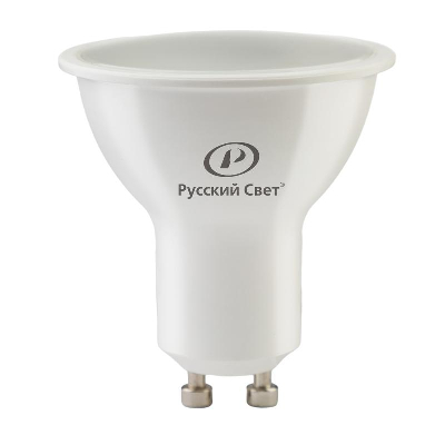 Лампа светодиодная RS LED GU10 7W 220-240V 7Вт рефлектор 3000К GU10 640лм 220-240В Ra90 Русский Свет 20011345148