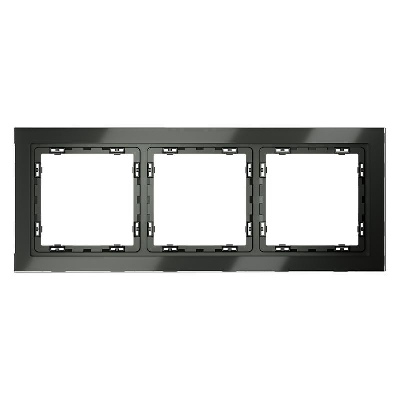 Рамка 3-м S70 стеклян. титан Voltum VLS110306