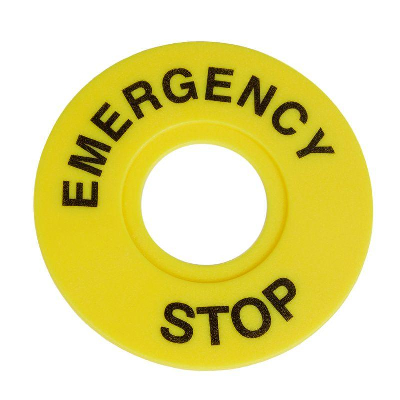Бирка "Стоп" OptiSignal D22 A45-MH2260 круглая 60мм (EMERGENCY STOP) ZBY9320 КЭАЗ 332199