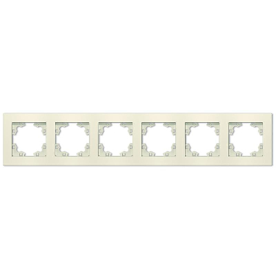 Рамка 6-м Афина универс. сл. кость (ivory) Universal A1043-I