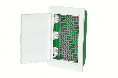 Корпус встраиваемый City9 Box IT 3 ряда 36мод. 2 розетки с бел. дверцей SE EZ9E312P2FIT