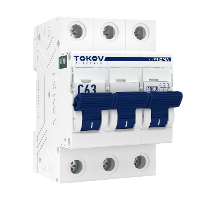 Выключатель автоматический модульный 3п C 63А 4.5кА PRIZMA TOKOV ELECTRIC TKE-PZ45-MCBI-3-63-C