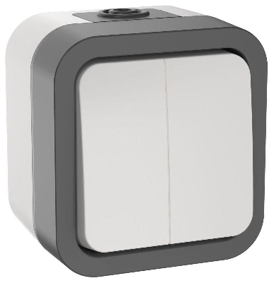Выключатель 2-кл. ОП TORS TS205 10А IP55 бел. IEK TS-V20-0-10-55-K41
