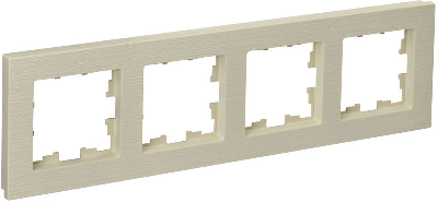 Рамка 4-м BRITE РУ-4-Бр беж. рифленый IEK BR-M42-51-K10