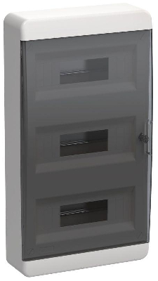 Корпус ЩРН-П-36 TEKFOR IP41 черн. прозр. дверь пластик. IEK TF5-KP12-N-36-41-K01-K03