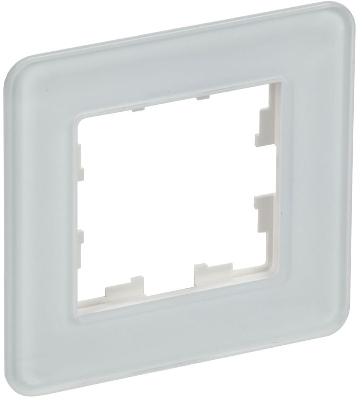 Рамка 1-м BRITE РУ-1-2-Бр стекло бел. RE IEK BR-M12-G-41-K01