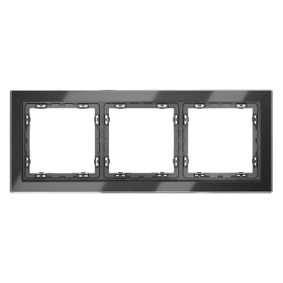 Рамка 3-м S70 стеклян. графит Voltum VLS110307