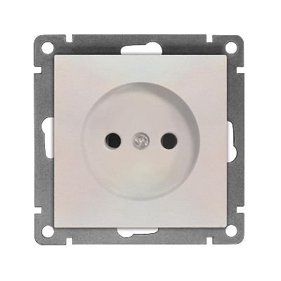 Розетка 1-м СП Афина 16А IP20 без заземл. механизм жемчуж. Universal A0022-OBr