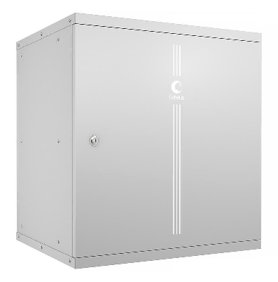 Шкаф телекоммуникационный настенный разборный LIGHT WSC-05D-12U55/45m 19дюйм 12U дверь метал. сер. Cabeus 10181c